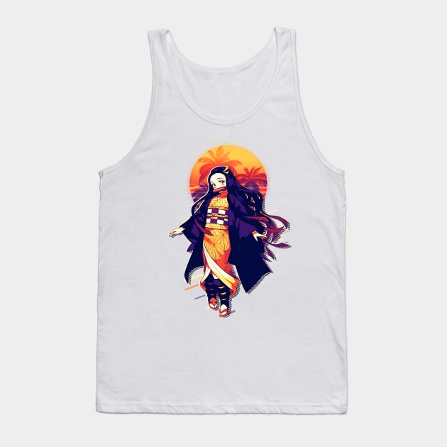 Nezuko Tank Top by SiksisArt